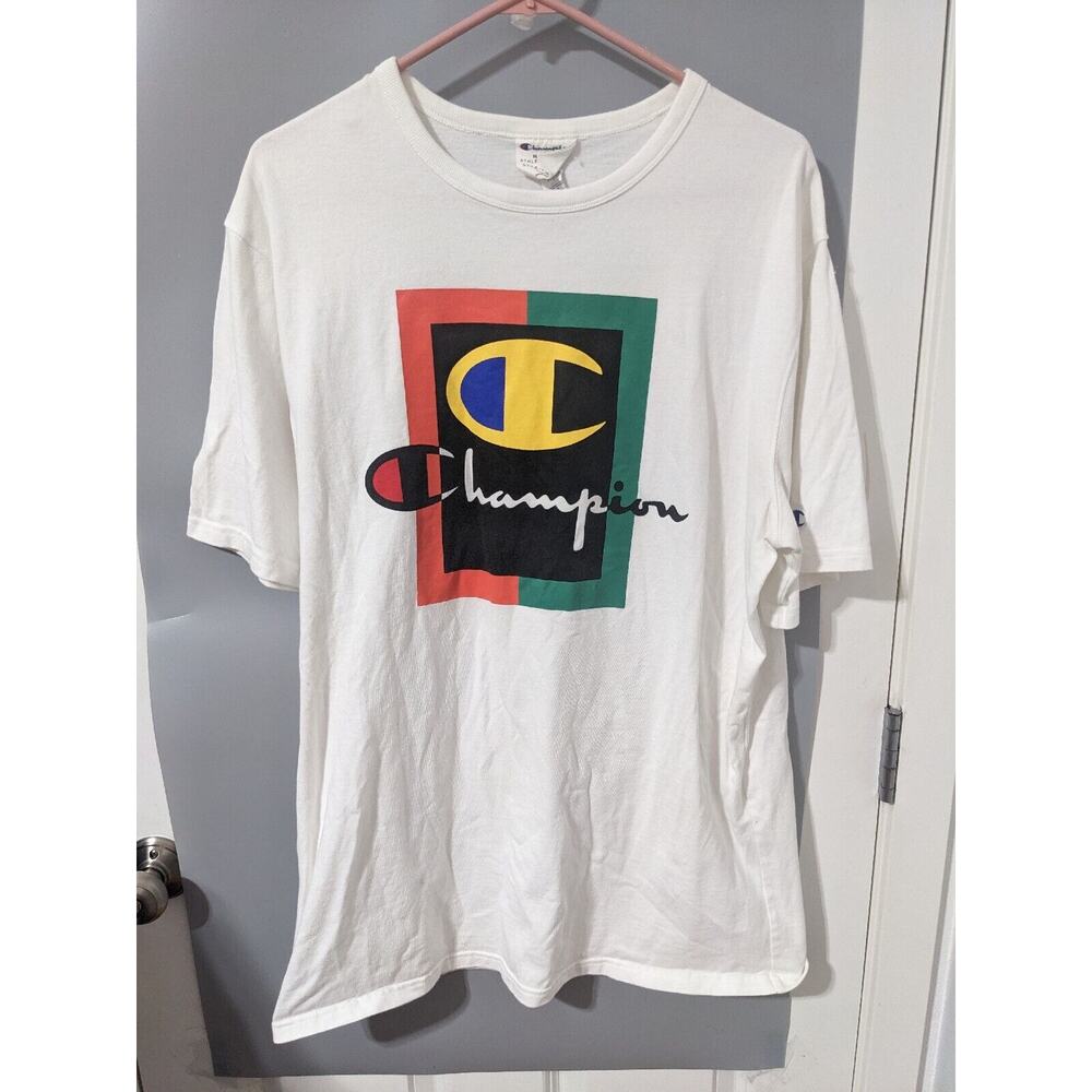 Champion Heritage Logo White Size Extra Large T shirt